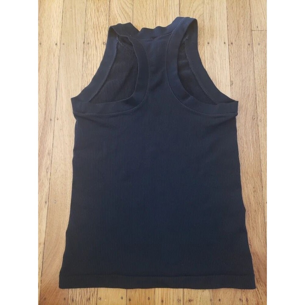 Athleta Black Ribbed Racerback Tank Size XS - Picture 3 of 3
